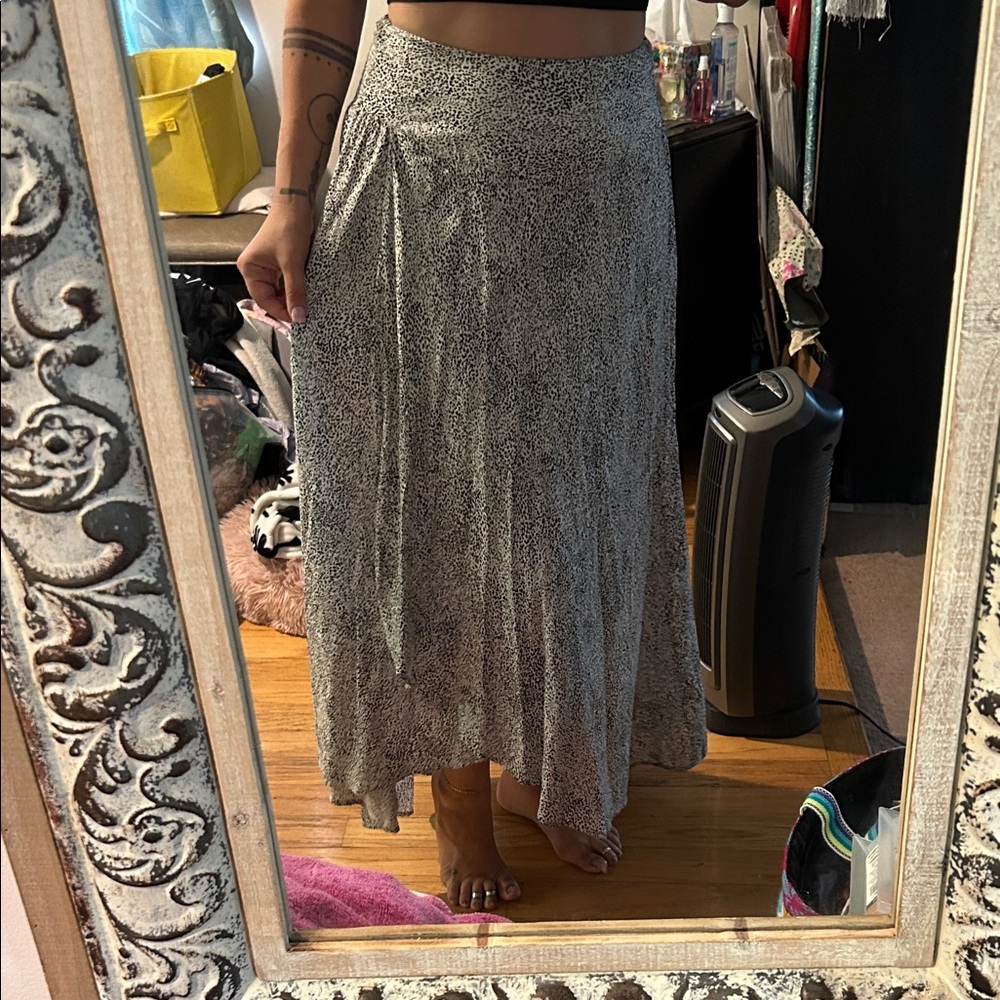 Japna Black and White Maxi Skirt